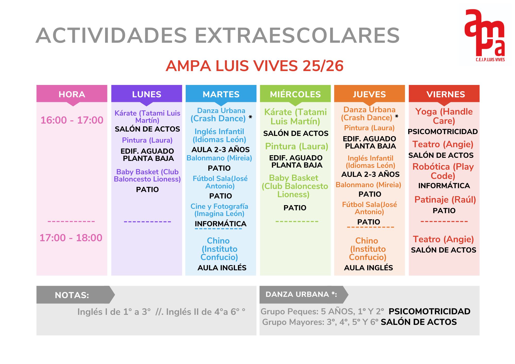 Extraescolares AMPA